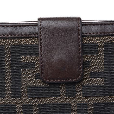 fendi black zucca jacquard wallet|Fendi zucca wallet for sale.